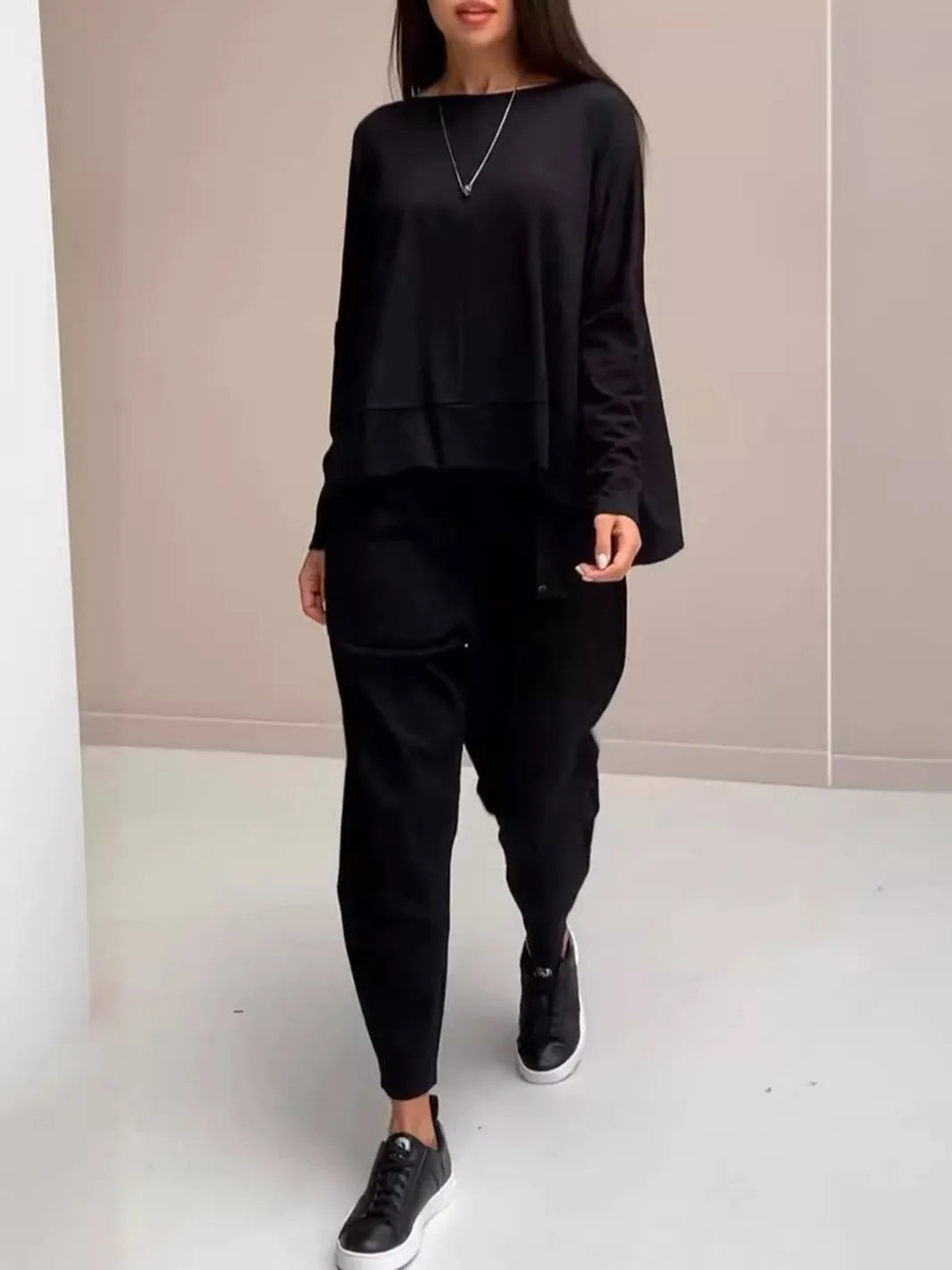 Casual Long Sleeve Drawstring Back Two Piece Suit (Buy 2 Sets Free Shipping)