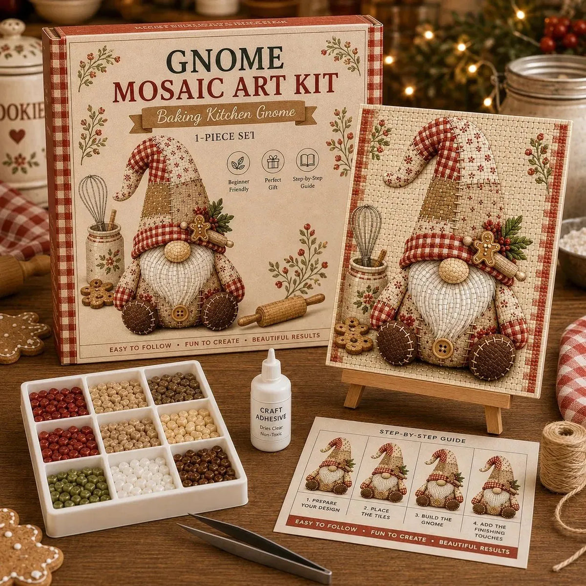 🔥HOT SALE🔥Last Day 50% OFF -  🌸Gnome Mosaic Art Kit – Create Your Own Charming Handmade Masterpiece