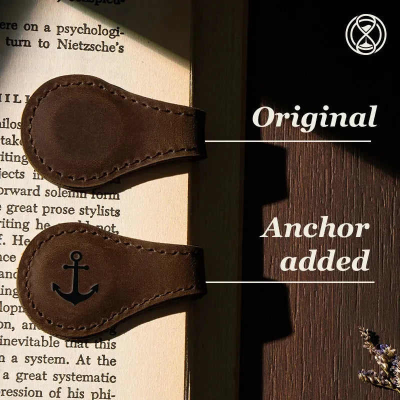 -Personalized Magnetic Leather Bookmark