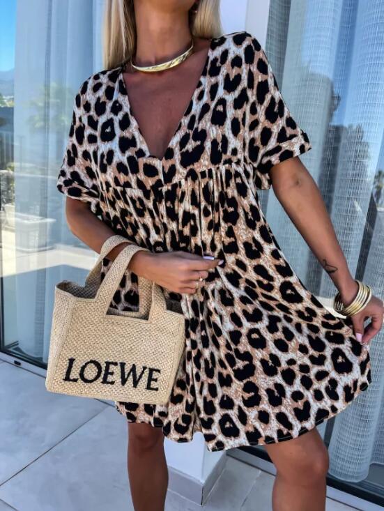 V-Neck Backless Short Sleeve Dress (Buy 2 Free Shipping)
