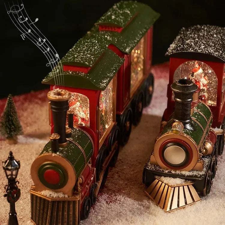 🎉🎅Christmas Gift Music Box Train💝 Music Box Crystal Ball Ornaments