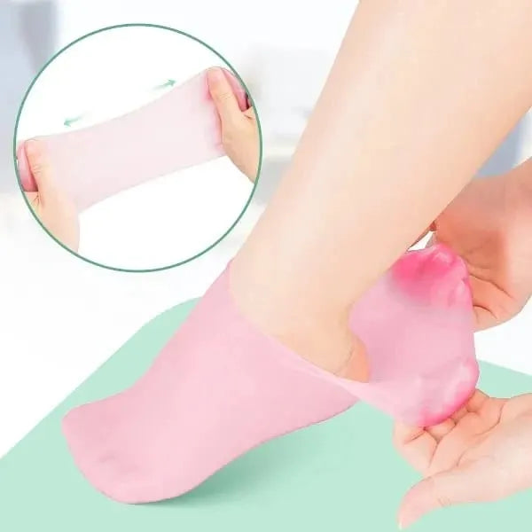🎉🔥Hot Sale 49% OFF🔥 Women's Silicone Foot Socks – Moisturizing Gel, Cracked Heel Repair, Reusable 🦶