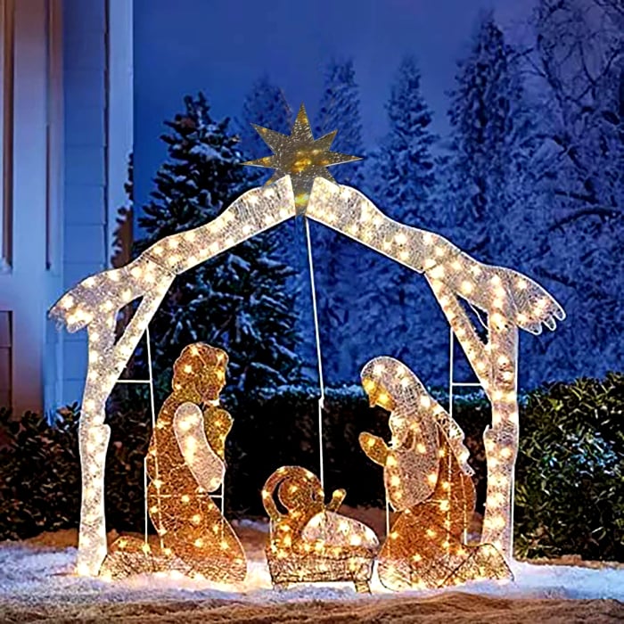 🔥LAST DAY 70% OFF 🔥Warm White LED Holy Family Yard Decoration(Buy 2 Free Shipping)