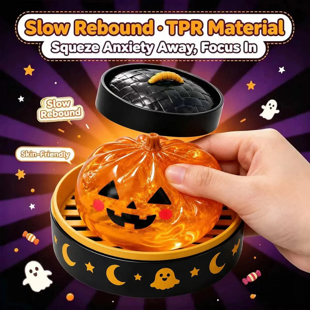 🎉🎃🎃🎃👻49% OFF – Adorable Halloween Ghost Squishies You Can't Put Down! 🖐️