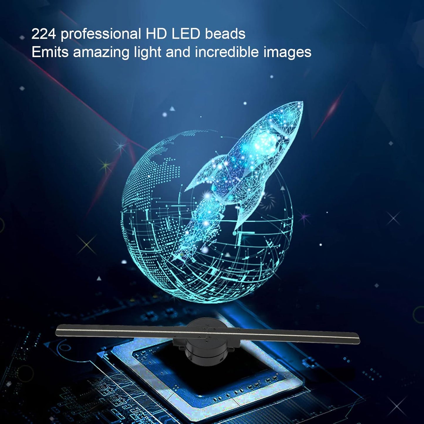 🎄3D Hologram LED Fan Projector ✨✨Hot Sale 60% OFF & Free shipping