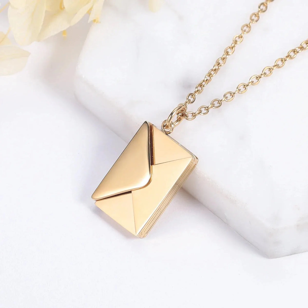 Unique Gift-Custom Love Photo Letter Envelope Necklace