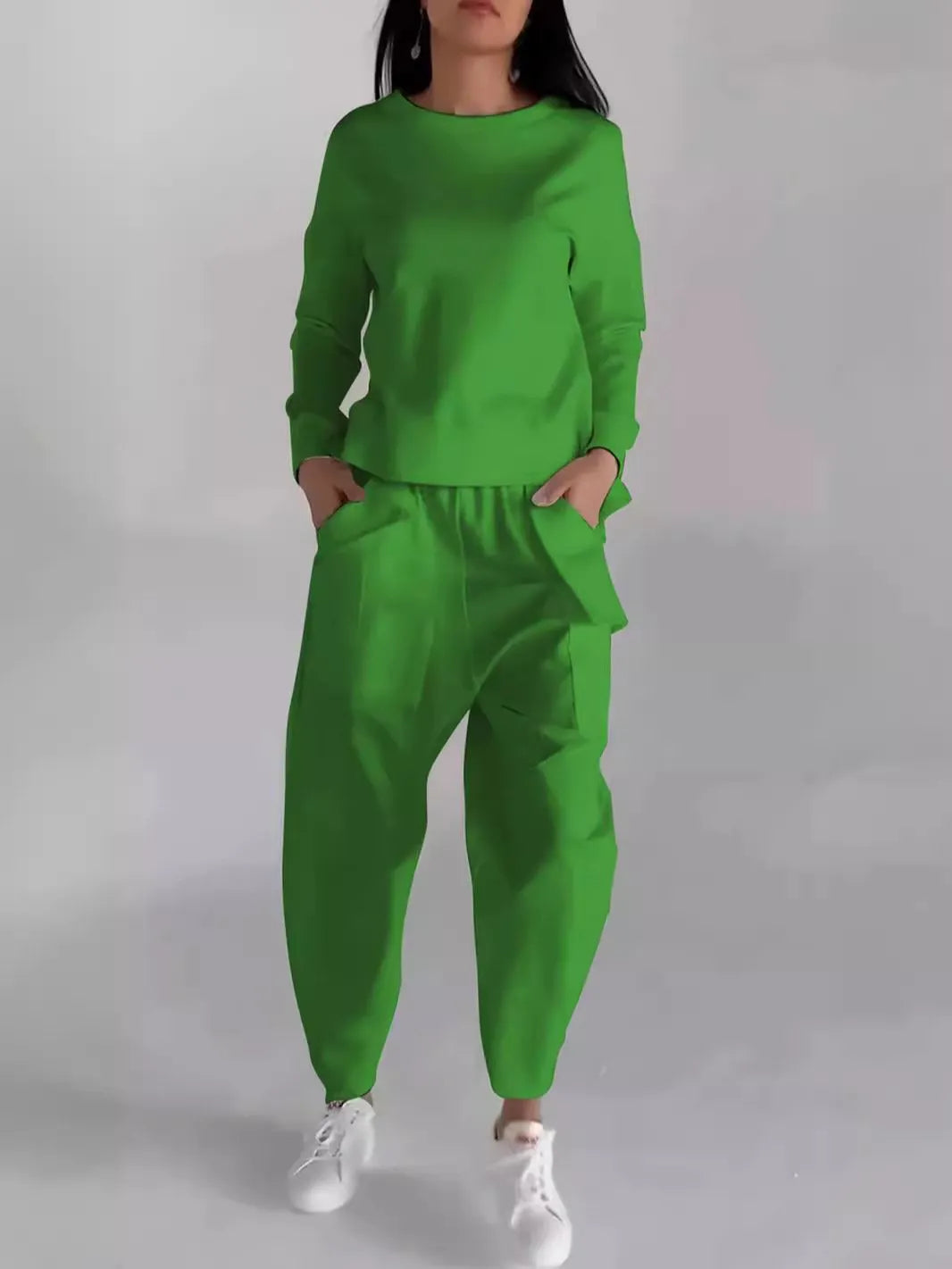 Casual Long Sleeve Drawstring Back Two Piece Suit (Buy 2 Sets Free Shipping)