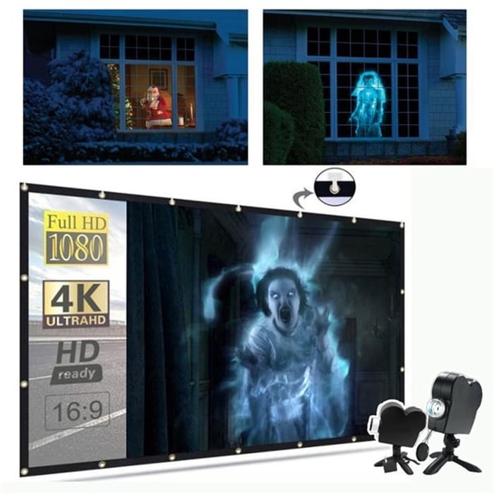 🔥Hot Sale 60% OFF💀 New Upgrade Halloween/Christmas Holographic Projection