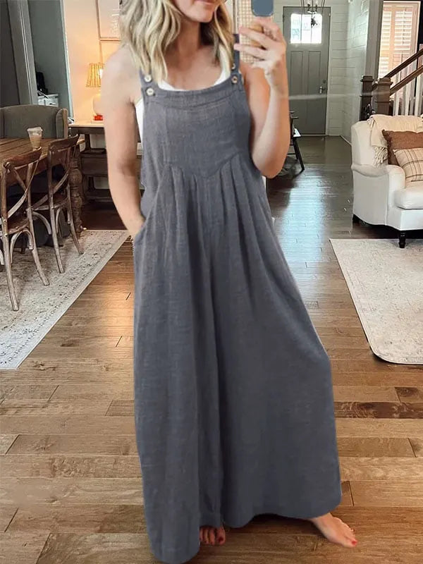 ❤️Buy 2 Free Shipping-Women's Sleeveless Wide Leg Jumpsuit with Pockets