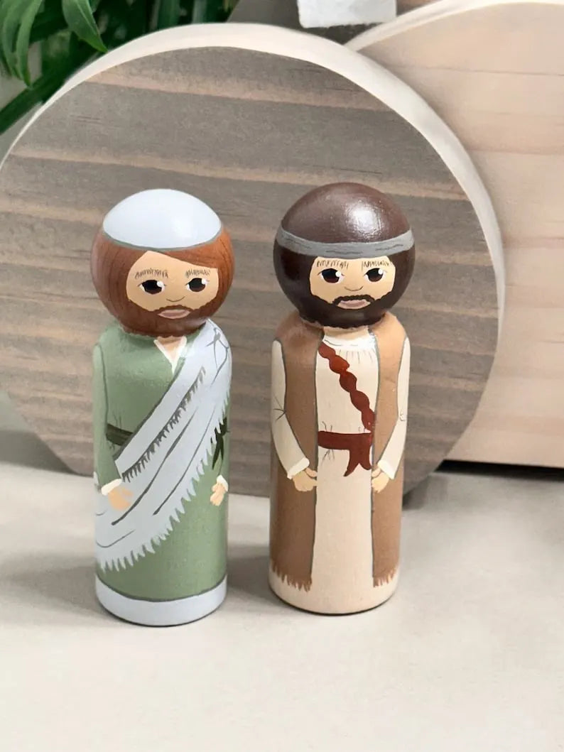 Easter early sale discount 49%---Wooden Easter Figurines Set
