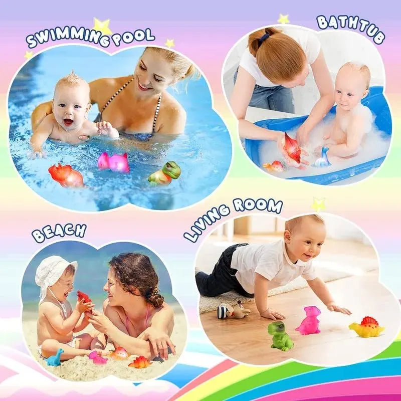 🎉Light-up Bath Toys 🦖🧜‍♀️ for Kids 3-8, Glow in the Water 🌊✨ Perfect Christmas Gift 🎄🎁
