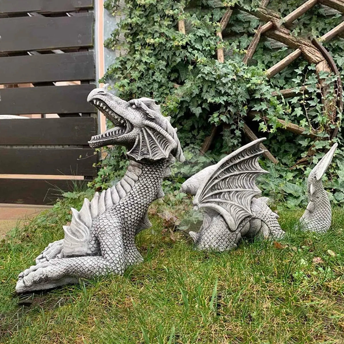 Gothic Resin Dragon Statue For Garden Yard Decoration