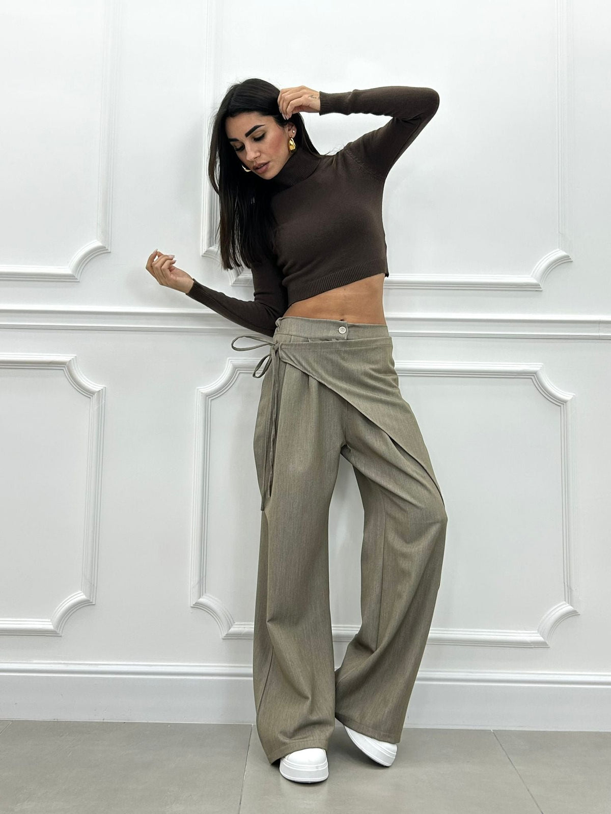Unique Tie Waist Pants(buy 2 free shipping)
