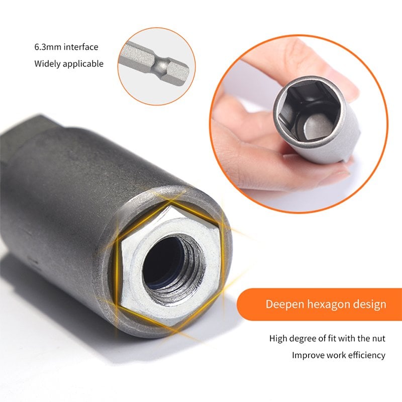 Extra Deep Hex Bit Socket Bolt Nut Driver Bit Set