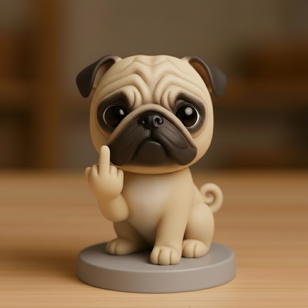 Funny Middle Finger Dog Ornament – The Perfect Gag Gift 🎁🐕