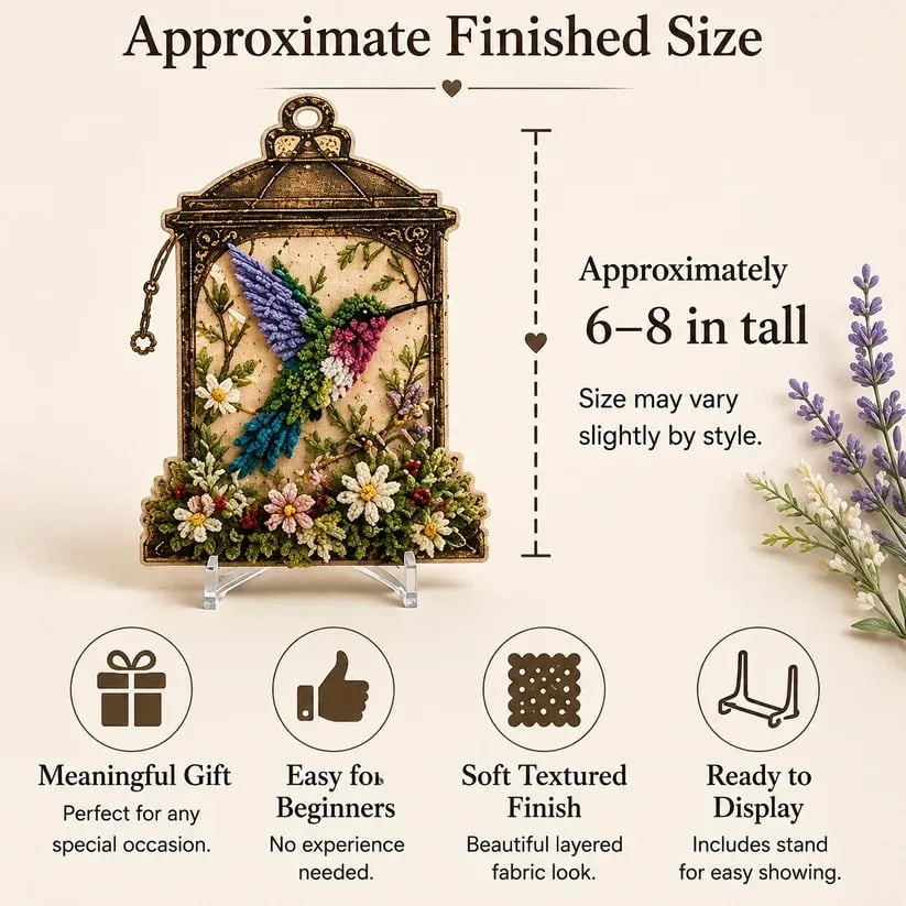 🔥HOT SALE🔥💥🏆49% OFF - 🕊️ Always Near 3D Fabric Poke Art Memory Lantern Kit