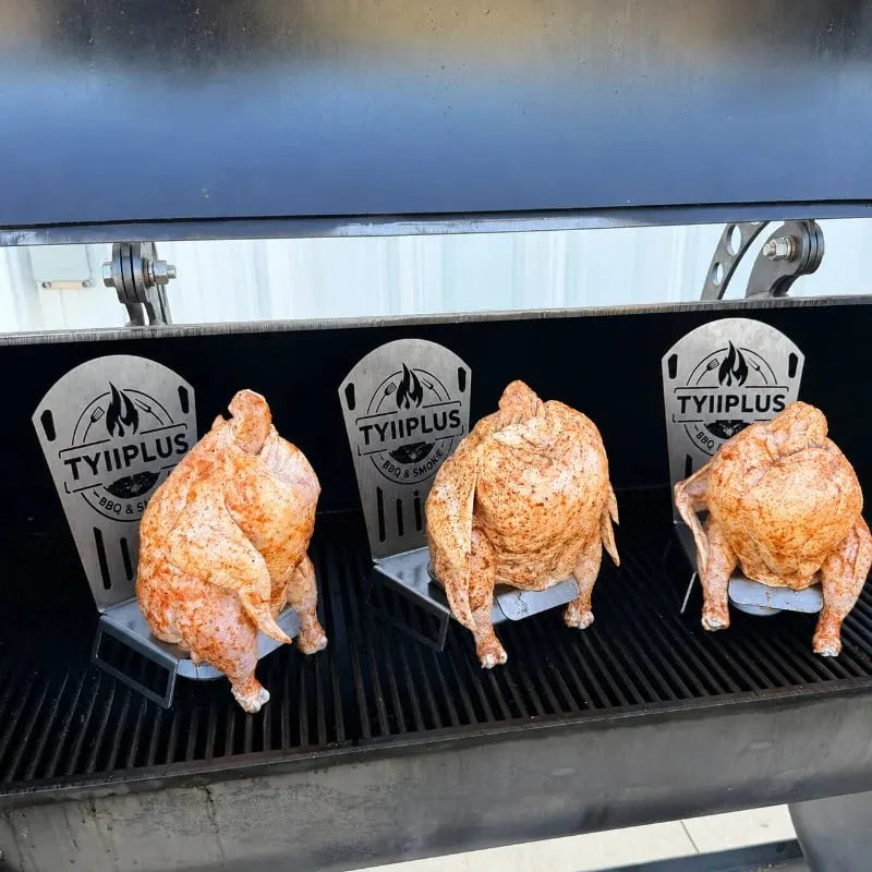 🎉🍺🍗Beer Can Chicken Chair🔥 Heavy Duty 304 Stainless Steel BBQ Roaster Stand for 16oz Beer Cans