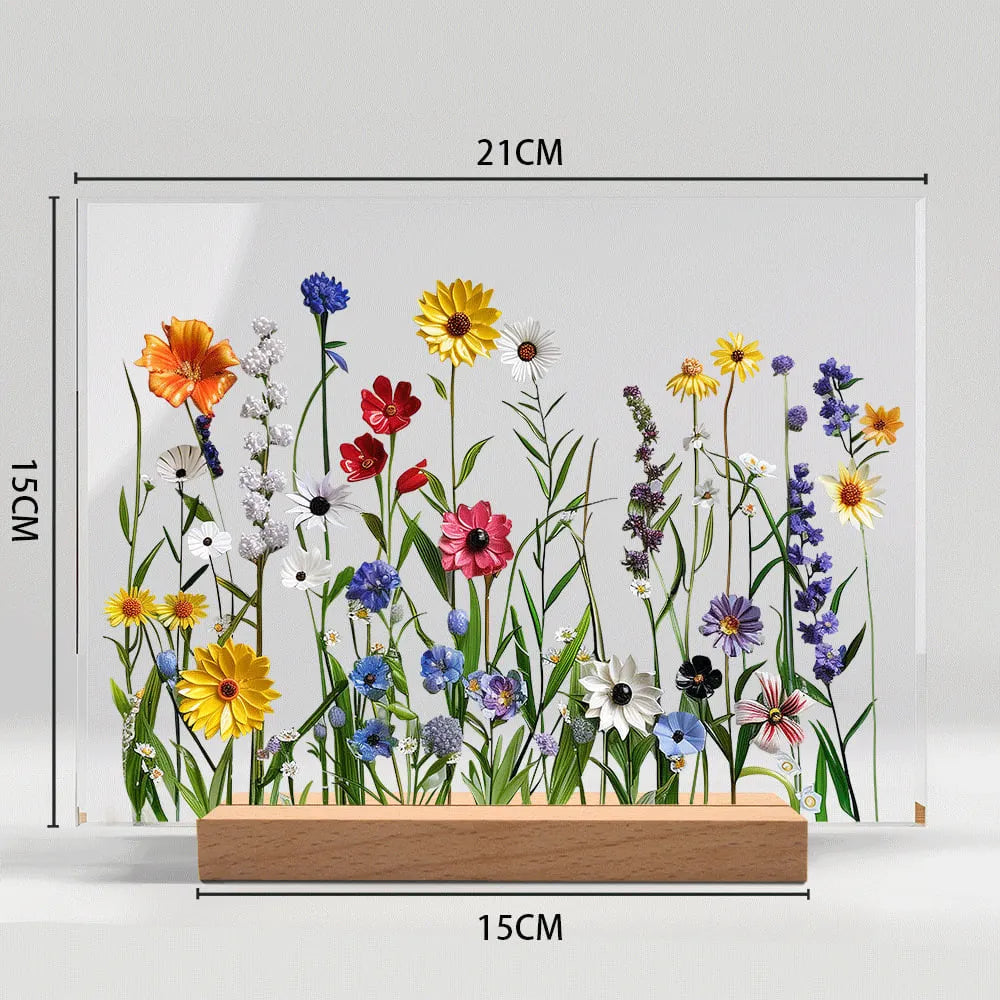 🌷🌼NEW - 🌻🌺Painted Colorful Flower Pattern Decor