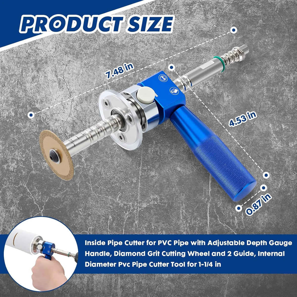 🔥HOT SALE🔥⚙️ 1-1/4" PVC Inside Pipe Cutter | Precision Internal Pipe Cutting Tool