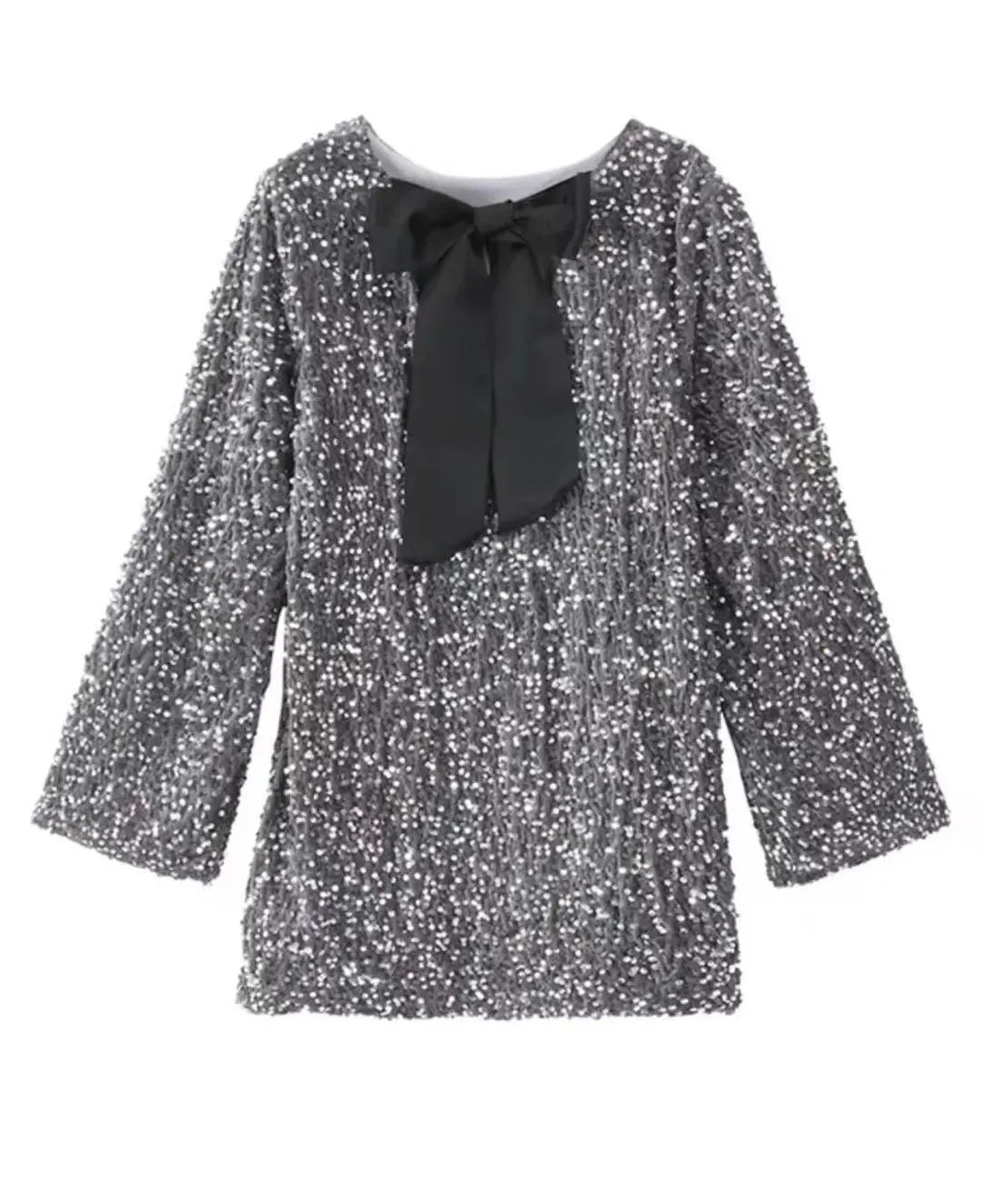 Sequin Bow Party Dress