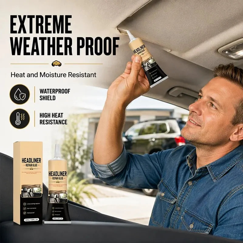 🔥HOT SALE🔥49K+ Sold 🚗 Waterproof Car Headliner Repair Glue, High Strength Adhesive for Sagging Car Ceiling & Interior