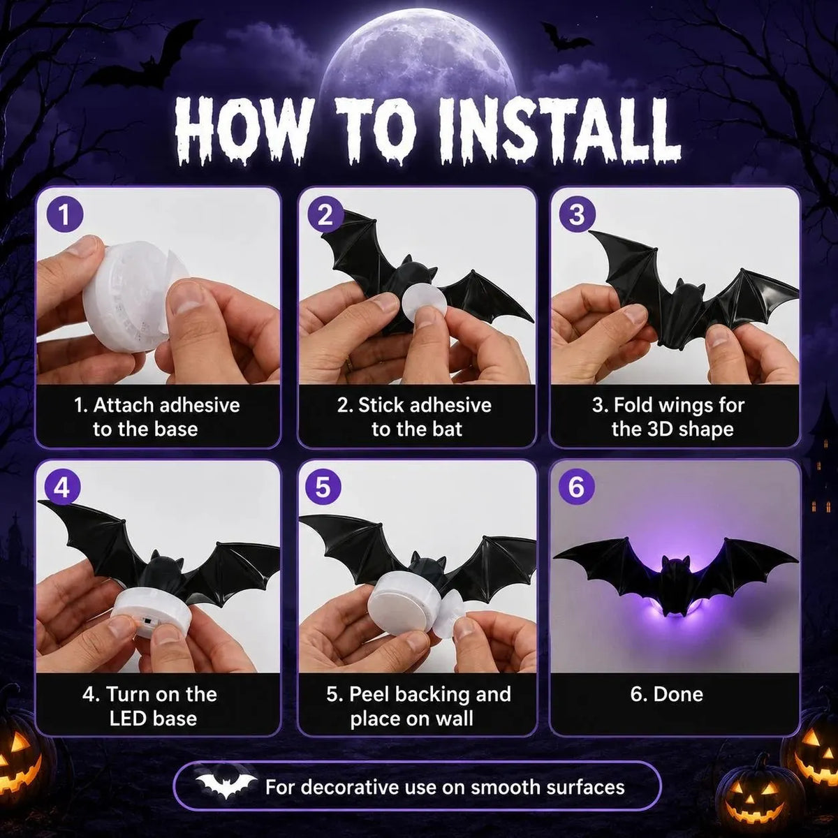 🎉 🦇 Halloween Sale: 3D LED Flying Bat Wall Decor – Create a Spooky Atmosphere in Minutes
