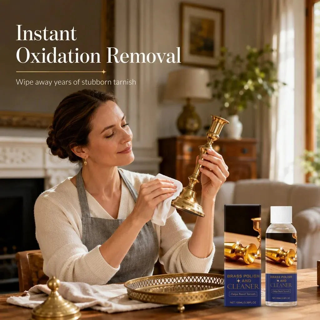 🔥 HOT SALE 🔥🔩TARNISHED BRASS? FIX IT FAST!🔩 Polish & Cleaner – Removes Oxidation, Restores Shine, Gentle on Surfaces – Easy Application! 🧽
