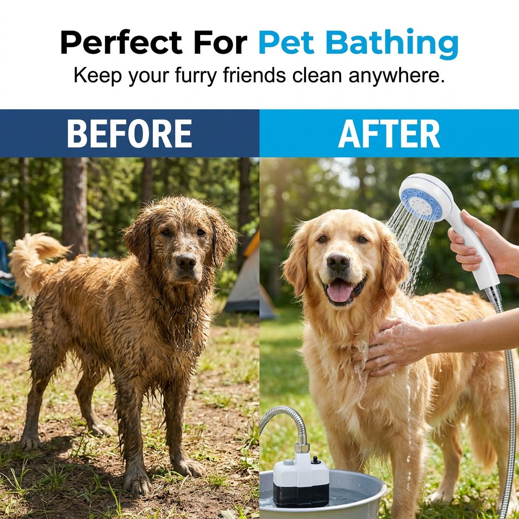 🎉Exclusive Offer🚿 Stay Fresh Outdoors✨ Portable Camping Shower with Adjustable Flow – For Easy & Convenient Outdoor Cleaning!
