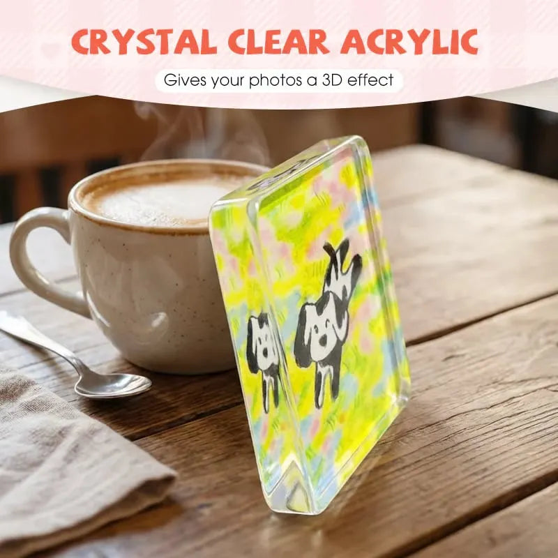 🎉10 Pack  2" x 2" Clear Acrylic DIY Fridge Magnet Set with Adhesive Backing – Square Magnetic Photo Frames with Stunning 3D Effect 💕