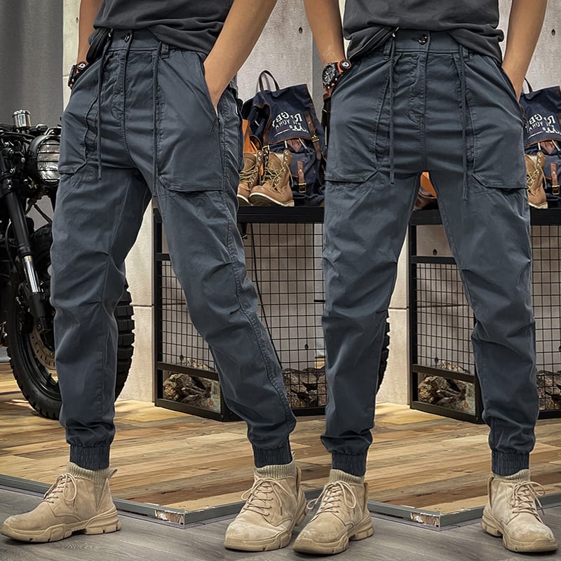SPRING MEN'S DISTRESSED SLIM FIT BIKER JEANS