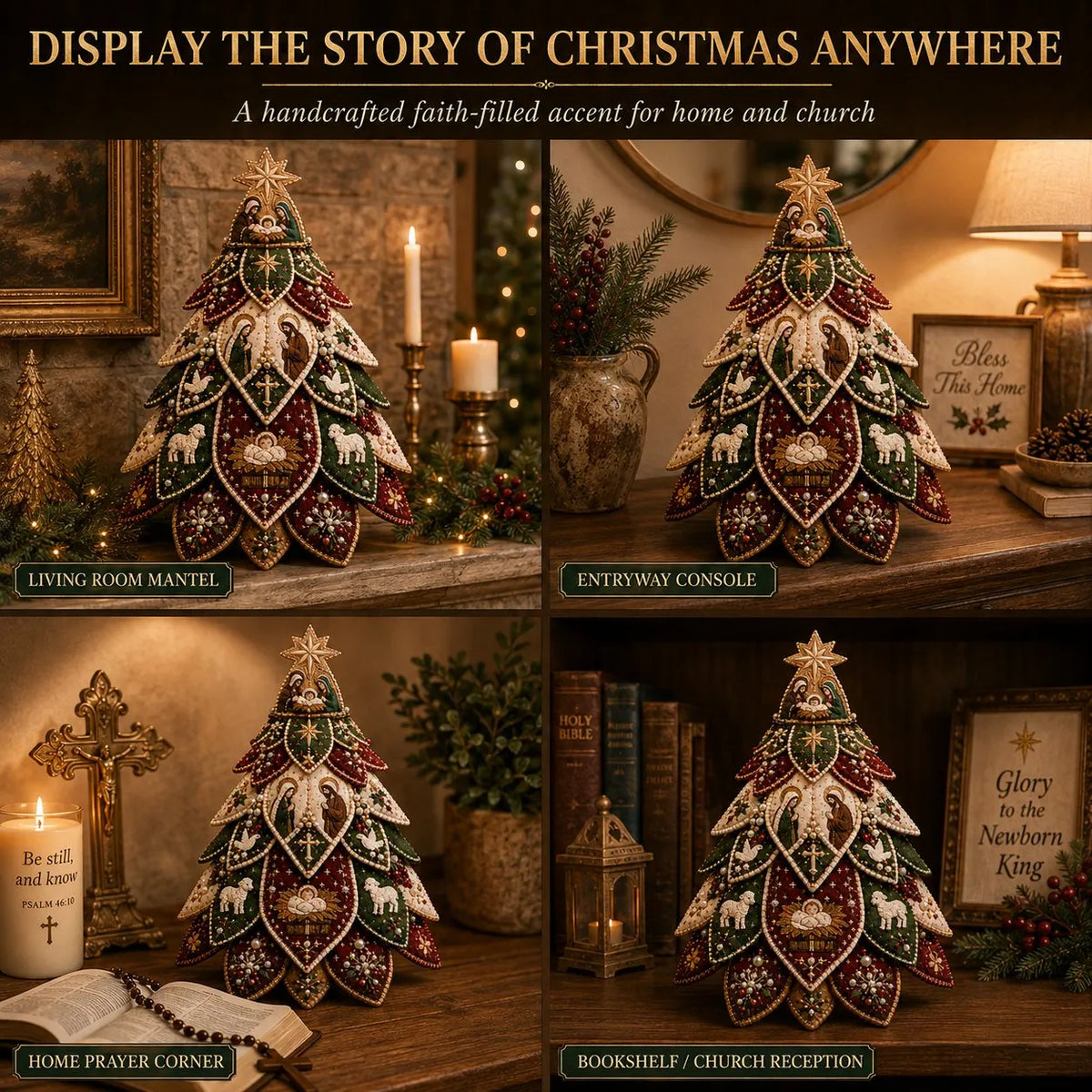 🔥LAST DAY 49% OFF - ✝️Religious-Themed Beaded & Quilted Christmas Tree DIY Kit(📦Buy 2 Free Shipping)