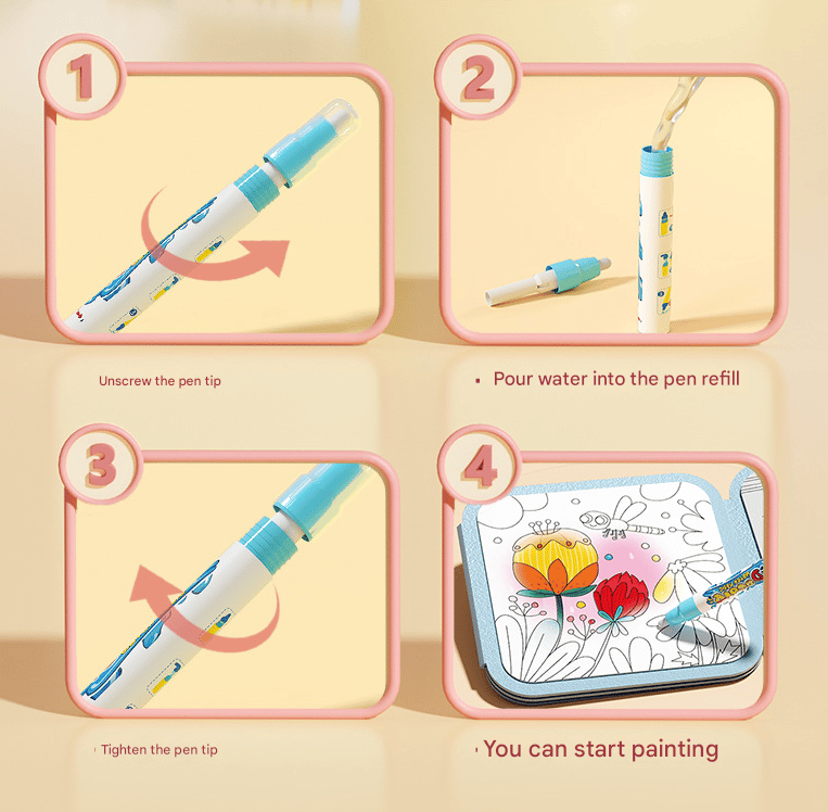 🔥HOT SALE🔥🎨Water Coloring and Doodle Books for Toddlers