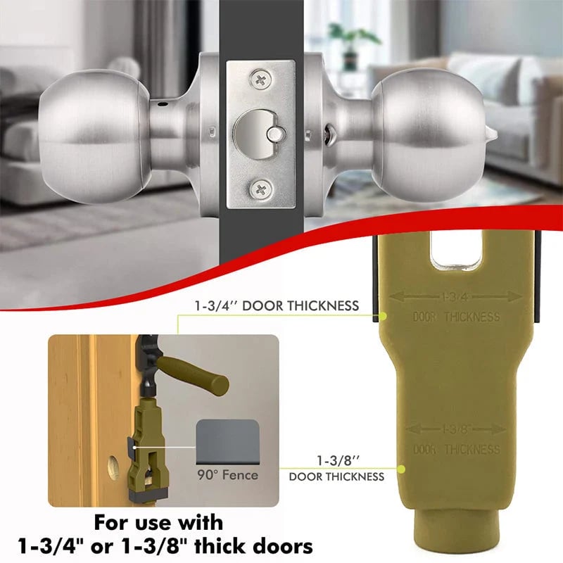 🔥 HOT SALE 🔥🛠️ LIMITED-TIME 50% OFF! 🚪 Professional Door Latch Installation Tool – Accurate Mortise Guide, Durable ABS, Adjustable 🔨