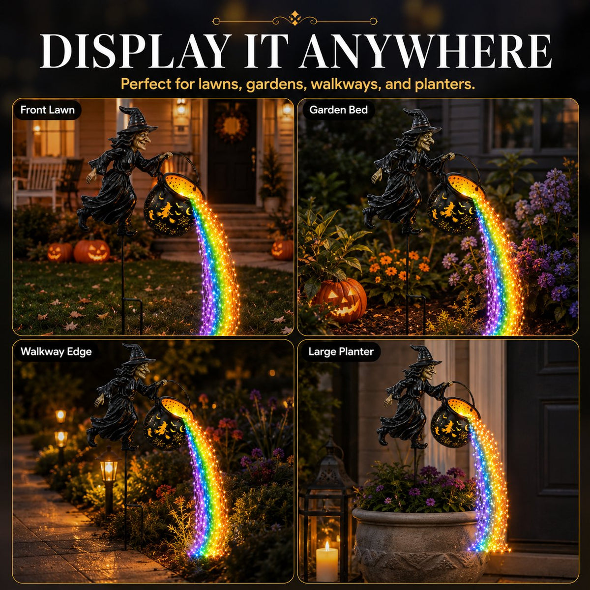 🎃🔥Hot Sale-50% OFF🔥Halloween Witch Cauldron Garden Light