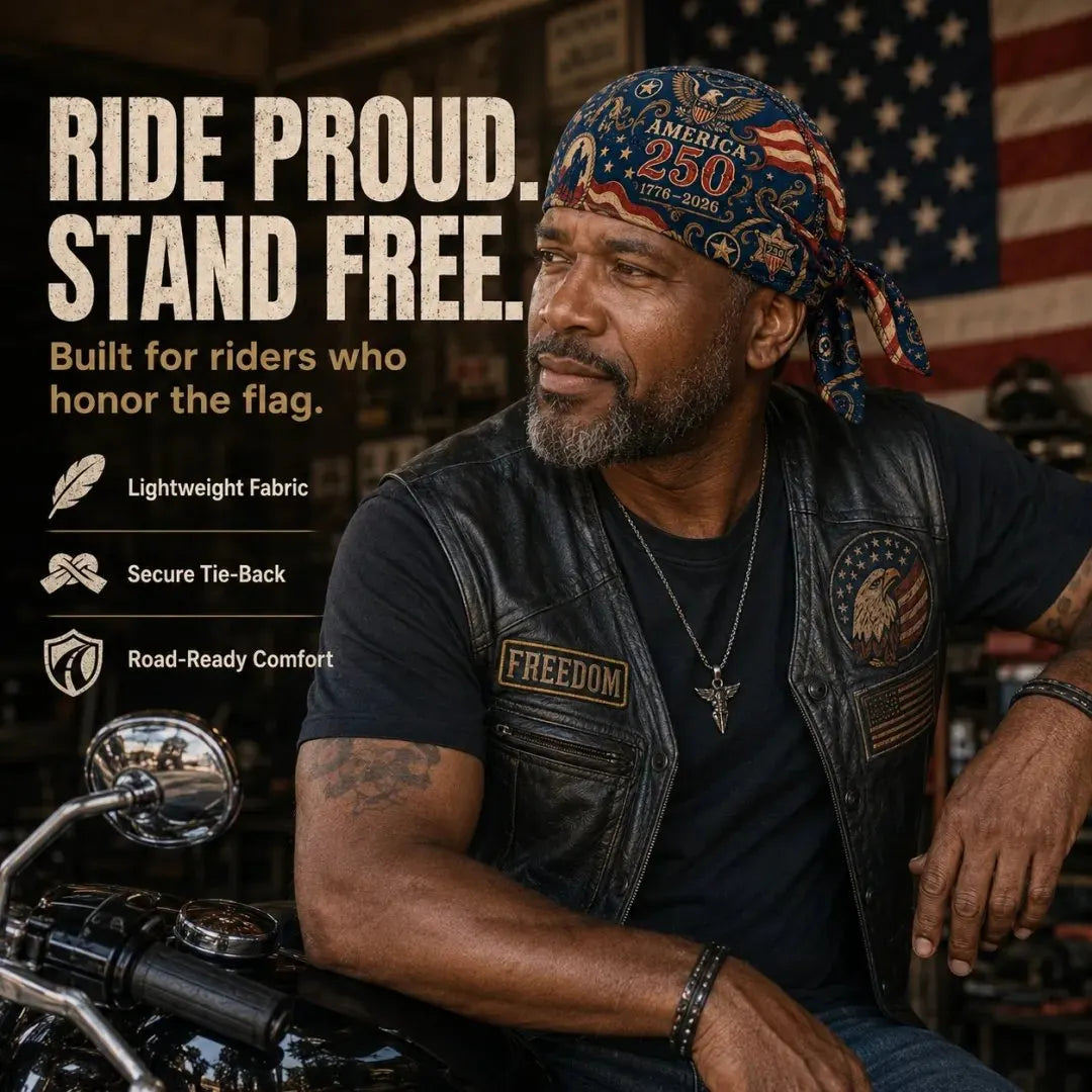 🔥LAST DAY 50% OFF - 🦅America 250 Cycling Pirate Hat / Biker Headwrap🧢