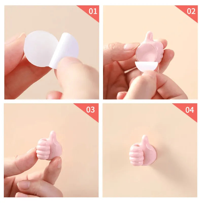 (🔥LAST DAY PROMOTION - SAVE 48% OFF) 10Pcs Creative Thumbs Up Shape Wall Hook