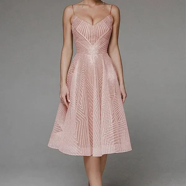 🔥Last day 49% OFF🔥Stylish V-neck strap A-line dress