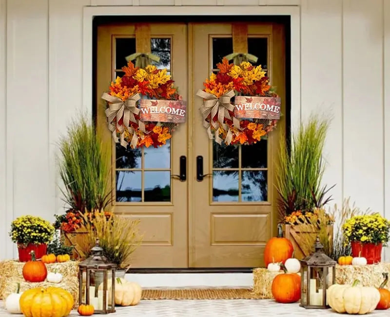 🔥Last Day 70% OFF🍁Handmade Farmhouse Fall Wreath For Front Door