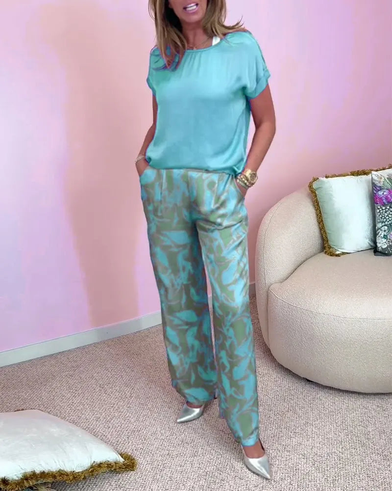 Super comfy blouse and pants Set