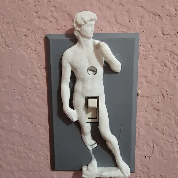Funny Light Switch Cover - David Sculpture Switch Plate, Exquisite Humor