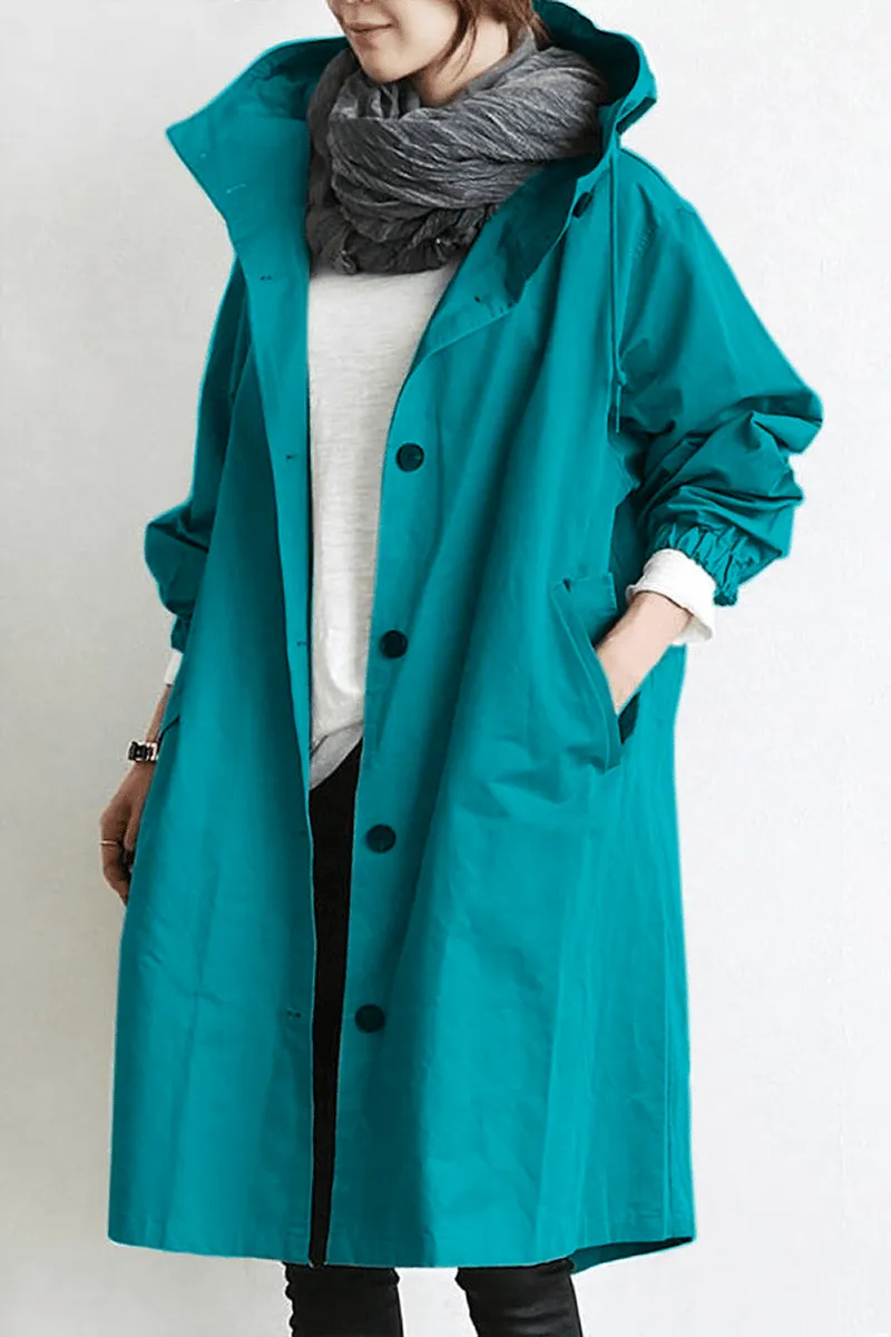 Waterproof  Oversized Hooded Windbreaker Rain Jacket