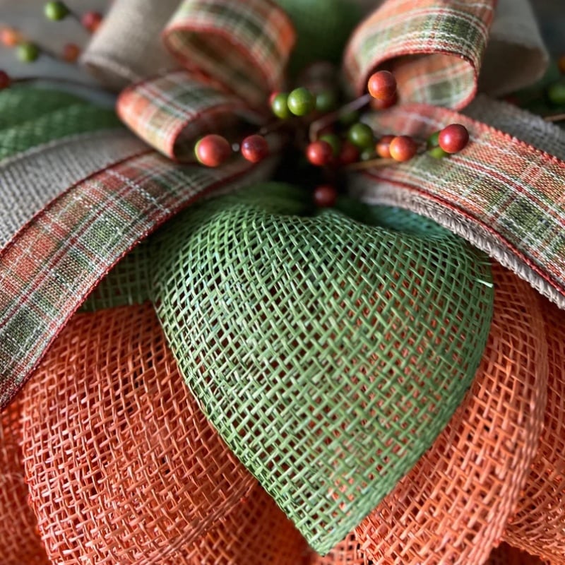 🔥Last Day 49% OFF 🍁 Farmhouse Pumpkin Wreath For Front Door