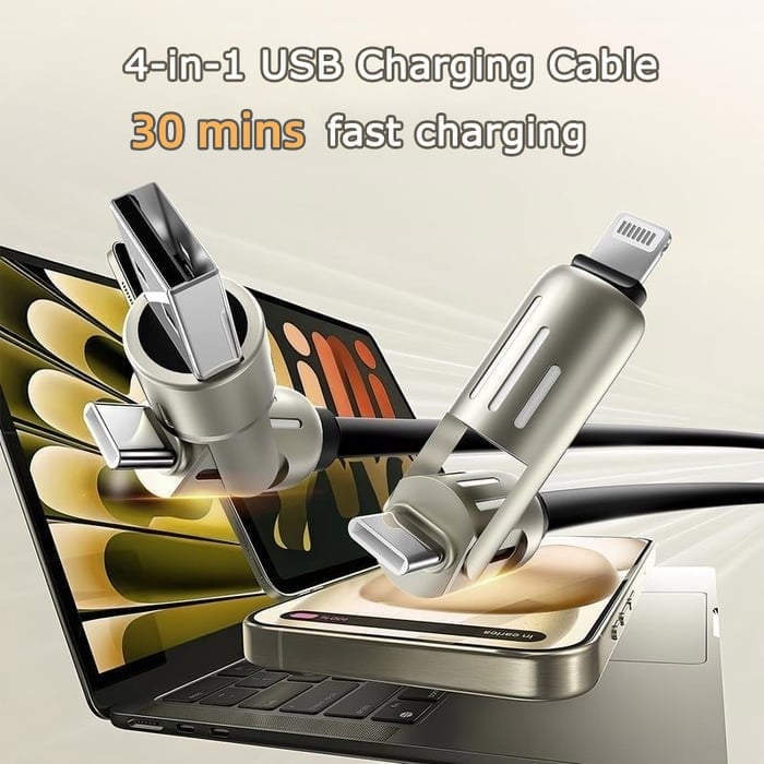🔥 4-in-1 USB Charging Cable fast charging👍Buy 2 Free Shipping