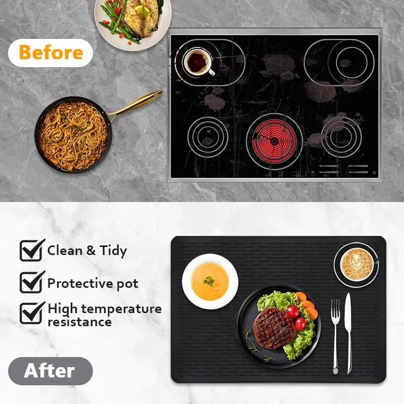 🎁New Year Hot Sale: HALF PRICE -Heat-Resistant Silicone Stove Cover Mat & Utensils