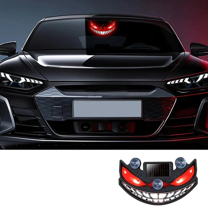 🎉 Solar Devil Eye LED Car Warning Light