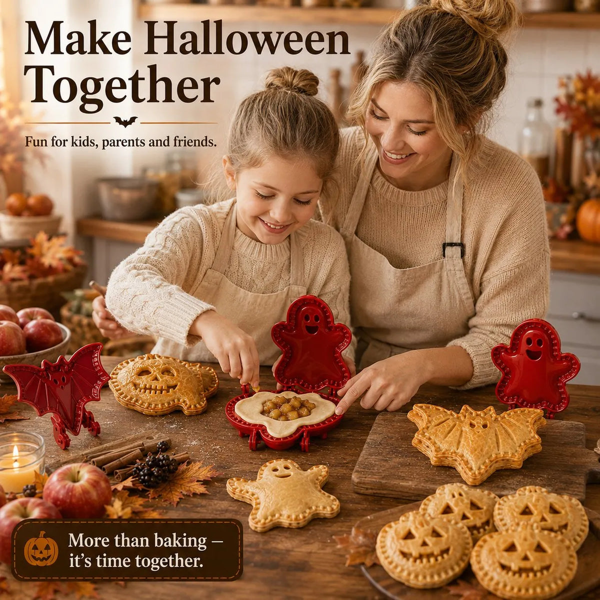 🔥Last Day 50% OFF - 🎃🥧 8-Piece Halloween Mini Hand Pie Mold Set