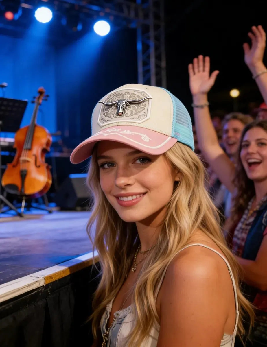 🤠 Pink Western Hat – Classic Yellowstone-Inspired Cowboy Hat with Bull Pin 🐂✨