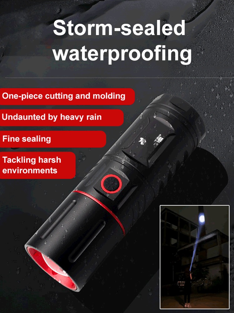 ✨Telescopic Zoom Long-Range Outdoor Bright Flashlight(50% OFF)