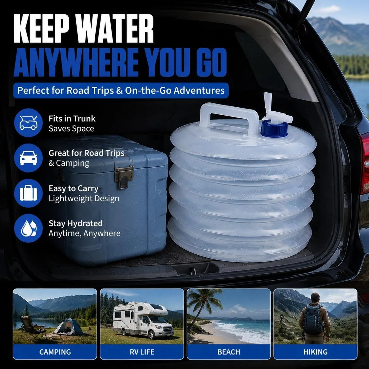 📢📢50% OFF !! ⏰Collapsible Water Container with Spigot