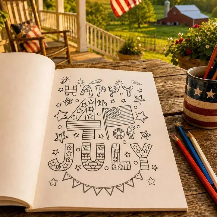 🇺🇸 American Pride Coloring Book – Patriotic 4th of July Coloring Book for Adults & Kids ✨